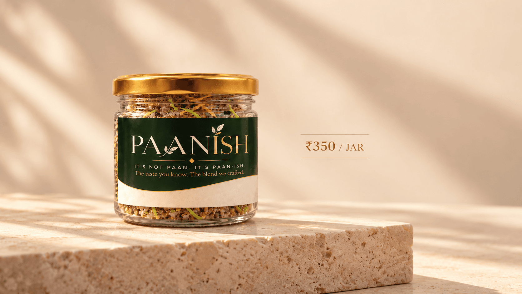 Paanish Signature Jar, ₹350 per jar, 200g, available for personal, festive, and corporate orders